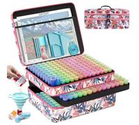 ARTDOT Boite Rangement Diamond Painting, Portable Malette Diamond Painting Accessoires pour Kit Peinture Diamant Adult, Conçus pour Rangement et le l’Organisation des Perles, Fleurs 43x33x18.6cm