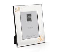 ARTÉ 13 x 18 cm Fabriqué en Italie, 50 ans de mariage, élégant plaqué argent, argent plaqué antioxydant, magnifique cadre en argent plaqué avec dos en bois acajou E140,50 °/13 x 18 cm