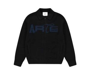Arte Antwerp - Gilet zippé Stencil - Homme - Pulls - Noir - Taille: XL