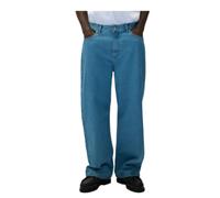 Arte Antwerp - Pantalon en Denim Noir avec Broderie Blanche - Homme - Pantalons - Bleu - Taille: W36