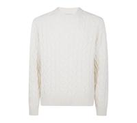 Arte Antwerp - Pull col rond en maille torsadée - Homme - Pulls - Blanc - Taille: L