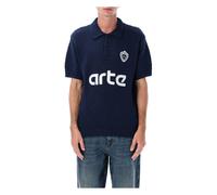 Arte Antwerp - Pull Polo de Football Tricoté Bleu Aw25 - Homme - Tops - Bleu - Taille: S