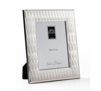 ARTÉ Cadre photo 10 x 15 cm, fabriqué en Italie, élégant plaqué argent, argent plaqué antioxydant, magnifique cadre en argent plaqué avec dos en bois acajou E103/10 x 15