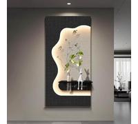 Arte de Pared 3D con Relieve de Arenisca y Luz LED para Decoración de Hogar