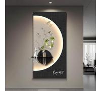 Arte de Pared 3D con Relieve de Arenisca y Luz LED para Decoración de Hogar