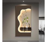 Arte de Pared 3D con Relieve de Arenisca y Luz LED para Decoración de Hogar