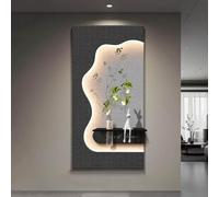 Arte de Pared 3D con Relieve de Arenisca y Luz LED para Decoración de Hogar