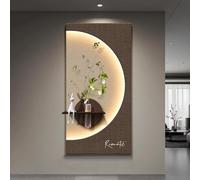 Arte de Pared 3D con Relieve de Arenisca y Luz LED para Decoración de Hogar