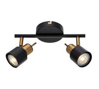 ARTE LAMP Plafonnier LED - pour 2 ampoules - avec abat-jour noir - pour la cuisine - bureau ou maison