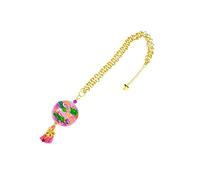 Arte Lisanti Collier pendentif peint à la main - LES NYMPHÉAS ROSES DE MONET - Collier avec pendentif peint à la main, médaille en bois peinte à la main, bijou élégant en bois entièrement peint