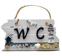 ARTE REGAL arteregal Suspension WC, Type Marinière, Bois, Blanc, 24.0 x 3.0 x 23.0 cm