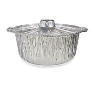 Arte Regal pot jetable 29 x 26 cm aluminium argenté 2 pièces