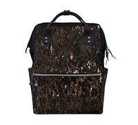 Arte Retrò Splendidamente Nera Sac à Langer Sac à Dos Grande Capacité Multifonction Sac à Couches pour Voyage Maman Femme Papa