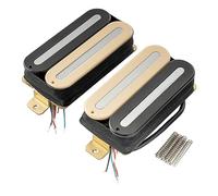 Artec HXTN Super Power Dual Hot Rail Céramique Set Micros Humbucker Manche Chevalet pour Guitare Electrique, Zebra