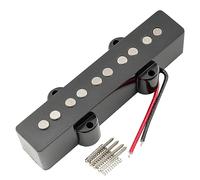 Artec JOA5 Alnico 5 Vintage Ton Micro J-Bass Simple Bobinage Chevalet 6,9K pour Jazz Basse 5-Cordes, Noir