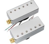 Artec MLA97 Alnico 5 Couvert Set Mini Humbucker Manche Chevalet pour Guitare électrique, Chrome
