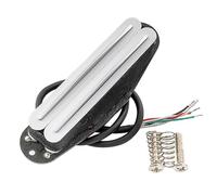 Artec SBA73 Alnico 5 Hot Rails Micro Humbucker Format Simple Bobinage Manche Milieu Chevalet Pickup 12K pour Guitare Electrique Style Strat, Blanc