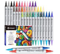 Artecho 72 Farben 36 Stück Acrylstifte Wasserfester Fine Tip Marker mit doppelten Enden für Rock Painting, Glas, Papier, Holz, Ei, Leinwand, Keramik, Stoff, Leder, DIY Crafts