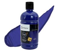 Artecho Grande bouteille de peinture acrylique bleu phtalo de 500 ml, peinture artisanale pour toile, roches, bois, tissu, céramique, non toxique