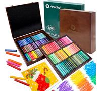 Artecho Lot de 120 pastels à l'huile en bois doux pour peinture, dessin, mélange (10 x 70 mm)