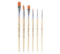 Artecho Lot de 6 pinceaux acryliques pour aquarelle, pinceaux de peinture pour le visage de roche, accessoires pour artistes