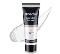 Artecho Peinture Acrylique 120ml Blanc Pperle, Acrylic Paint, Peinture pour Toile, Tissu, Bois, Roche, Papier, Verre.