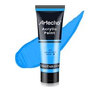 Artecho Peinture Acrylique 120ml Bleu Eclatant, Acrylic Paint, Peinture pour Toile, Tissu, Bois, Roche, Papier, Verre.