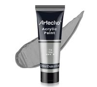 Artecho Peinture Acrylique 120ml Gris, Acrylic Paint, Peinture pour Toile, Tissu, Bois, Roche, Papier, Verre.