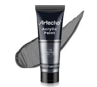 Artecho Peinture Acrylique 120ml Noir Perle, Acrylic Paint, Peinture pour Toile, Tissu, Bois, Roche, Papier, Verre.