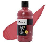 Artecho Peinture Acrylique 500ml Rouge Carmin, Acrylic Paint, Peinture pour Toile, Tissu, Bois, Roche, Papier, Verre.