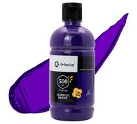 Artecho Peinture Acrylique 500ml Violet, Acrylic Paint, Peinture pour Toile, Tissu, Bois, Roche, Papier, Verre.