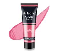 Artecho Tube de peinture acrylique rouge perle (120 ml) pour peinture sur toile, roche, pierre, bois, tissu, fournitures d'art