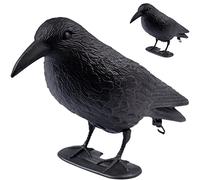 ARTECSIS 2 Corbeaux factices en Plastique / 38x13x12,5cm, Noir/Antipigeon, Effaroucheur