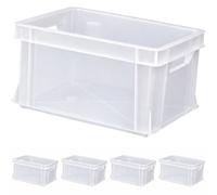 ARTECSIS 5x Caisse de Rangement Empilable 11L Transparent - 35x24x18 cm - Bac Plastique pour Rangement, Stockage, Transport ou Logistique