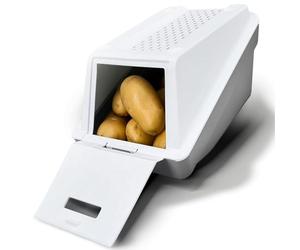 ARTECSIS Boîte Pomme de Terre - Blanc - 1 Unité - Taille S - 3,5L - Boîte de Conservation Empilable avec Technologie EasyClick - Inclus Étiquettes Légumes