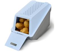 ARTECSIS Boîte Pomme de Terre - Bleu Glacé - Lot de 2 - Taille L - 5L - Boîte de Conservation Empilable avec Technologie EasyClick - Inclus Étiquettes Légumes