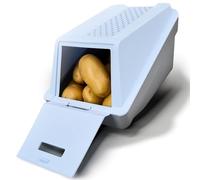 ARTECSIS Boîte Pomme de Terre - Bleu Glacé - Lot de 2 - Taille S - 3,5L - Boîte de Conservation Empilable avec Technologie EasyClick - Inclus Étiquettes Légumes