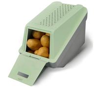 ARTECSIS Boîte Pomme de Terre - Vert Printemps - Lot de 2 L - 5L - Boîte de Conservation Empilable avec Technologie EasyClick - Inclus Étiquettes Légumes