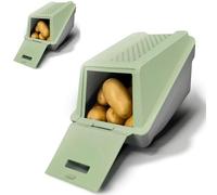 ARTECSIS Boîte Pomme de Terre - Vert Printemps - Lot de 3 - Taille S - 3,5L - Boîte de Conservation Empilable avec Technologie EasyClick - Inclus Étiquettes Légumes