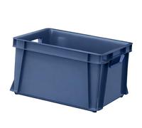 ARTECSIS Caisse en plastique 29L - 41X34x24 cm - Bleu / Bac de rangement empilable