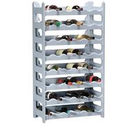 ARTECSIS Casier à Bouteilles, Étagère à Vin pour 48 Bouteilles, Plastique Gris Béton, Hauteur de 106 cm