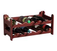 ARTECSIS Casier à Bouteilles pour 12 Bouteilles, Étagère à Vin, Range Bouteille en Plastique Brun