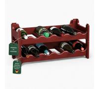 ARTECSIS®® Casier à Bouteilles pour 12 Bouteilles, Étagère à Vin, Range Bouteille en Plastique Brun
