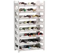 ARTECSIS Casier à Bouteilles pour 48 Bouteilles, Étagère à Vin, Range Bouteille en Plastique Blanc