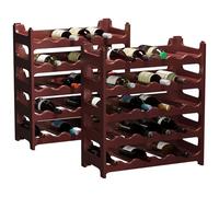 ARTECSIS Casier à Bouteilles pour 60 Bouteilles, Étagère à Vin, Range Bouteille en Plastique Brun