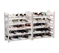 ARTECSIS Casier à Bouteilles pour 60 Bouteilles, Étagère à Vin, Range Bouteille en Plastique Gris Granite