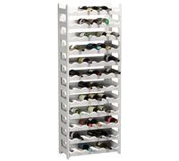 ARTECSIS Casier à Bouteilles pour 72 Bouteilles, Étagère à Vin, Range Bouteille en Plastique Blanc