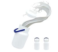 ARTECSIS Lot de 3 Pots à Lait 2L avec Couvercle, Cruche de Transport, Plastique avec Poignée