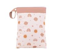 ARTEE Sac à linge humide pour crèche, imperméable, lavable, avec fermeture éclair, pour maternelle, plage, sport (Lovely Sky)