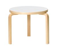 Artek Table 90D Bouleau/ Stratifié Blanc
